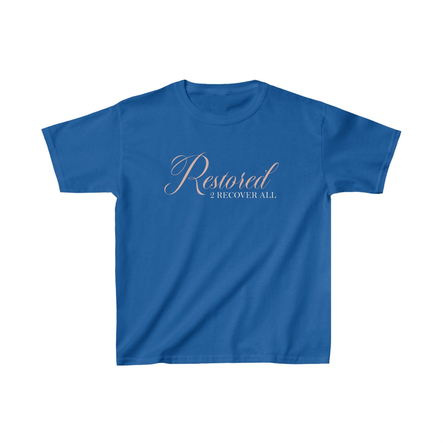 Restored 2 Recover All  Kids T Shirt,  Gift Tee