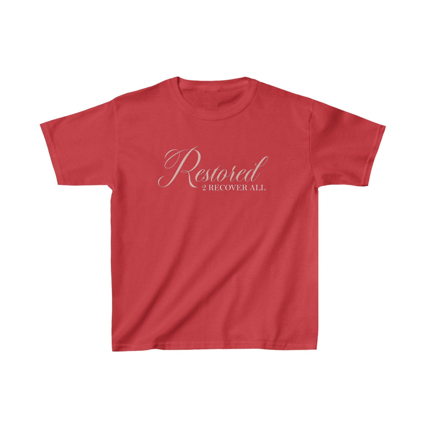 Restored 2 Recover All  Kids T Shirt,  Gift Tee